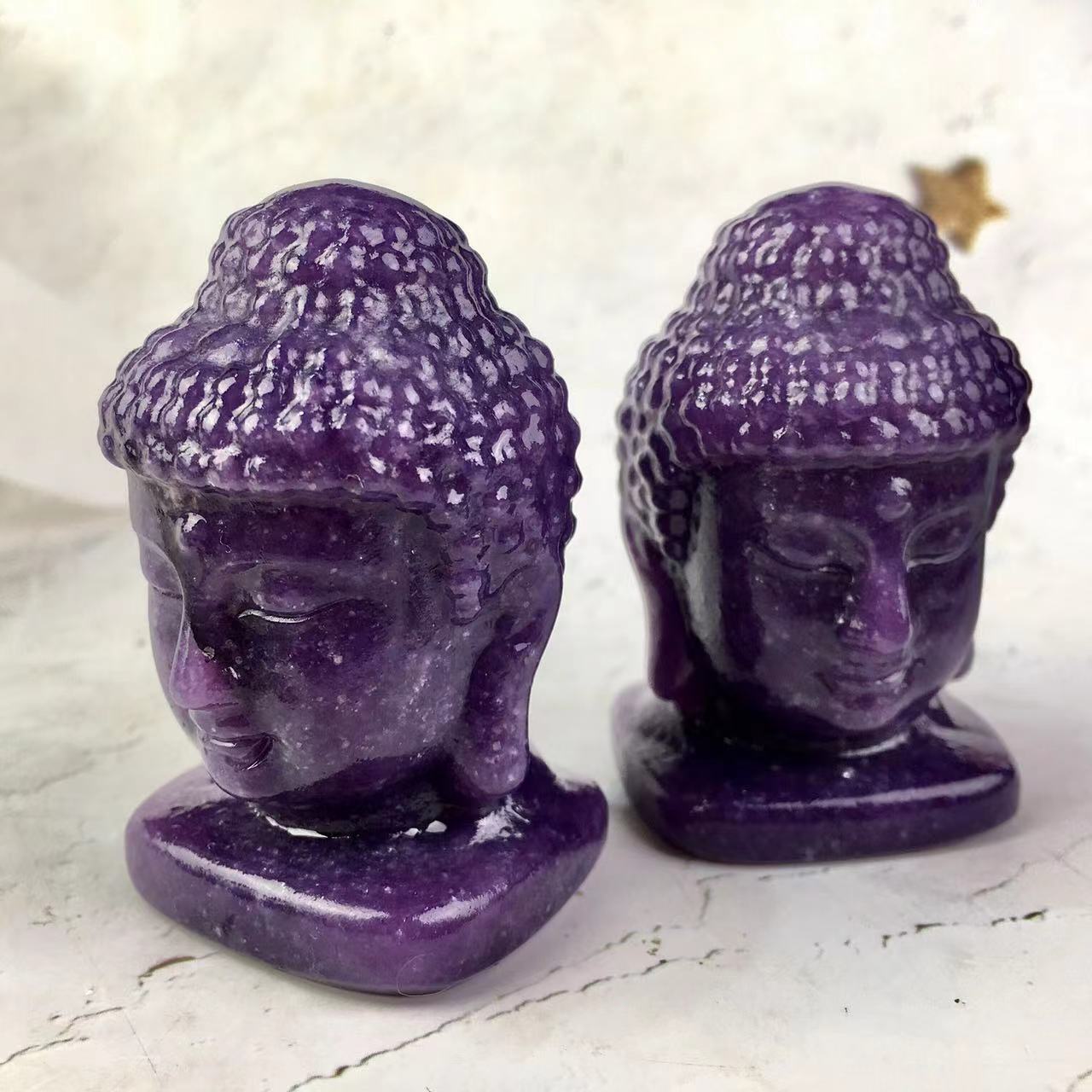 Wholesale Crystal Crafts Buddha Natural Crystal Carving Crystal Buddha Head