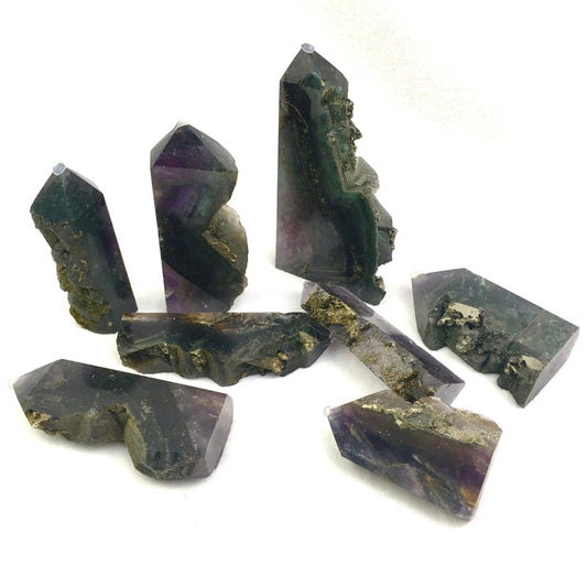 Wholesale Natural Crystals  Fluorite  Pyrite  Tower for  decoration 1kg