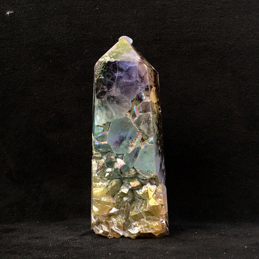 Wholesale high quality reiki natural Aura agate Healing stone tower  for decoraiotion 1kg