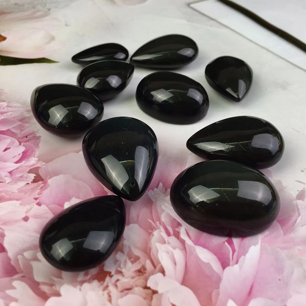 High quality wholesale  Natural Crystal rainbow obsidian pendant For Decoration 1pc