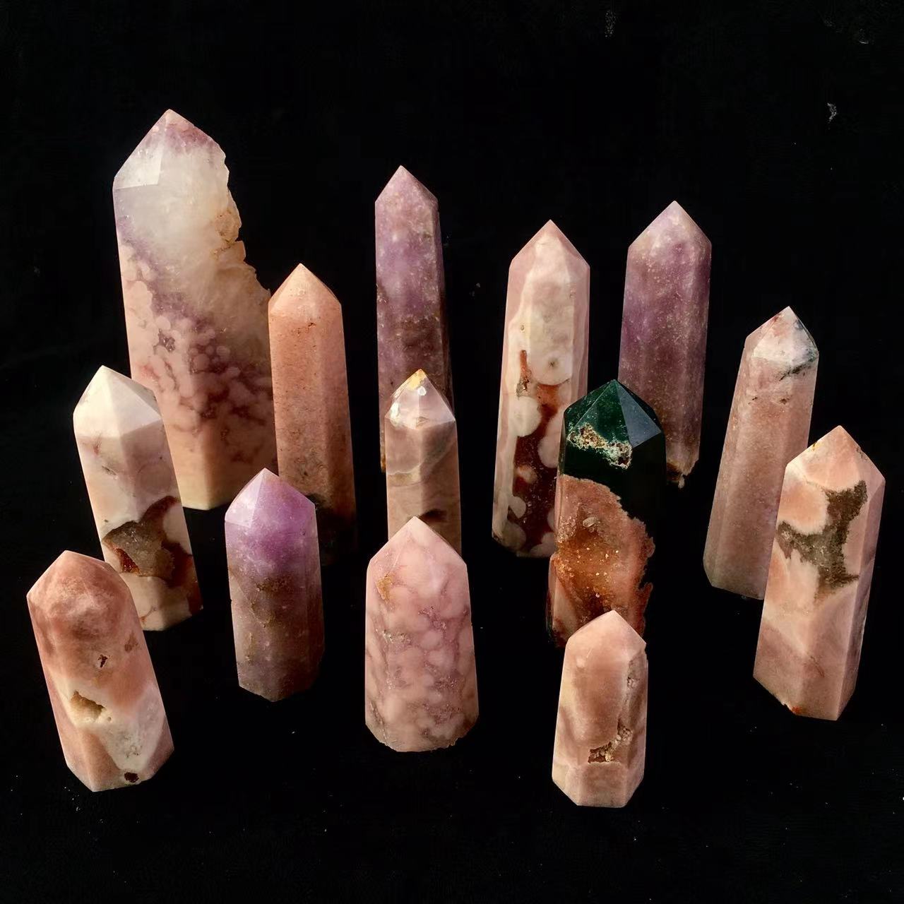 Wholesale  Natural Crystal Pink Amethyst Tower high quality crystal  1kg