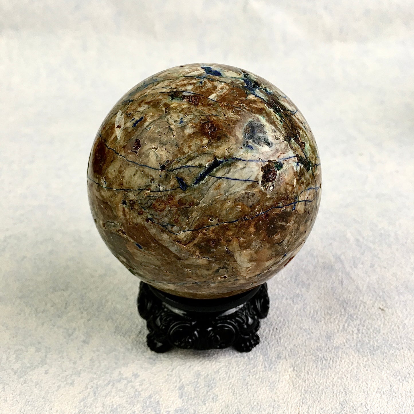 Wholesale high quality natural crystal azurite sphere e for decoraiotion 1kg