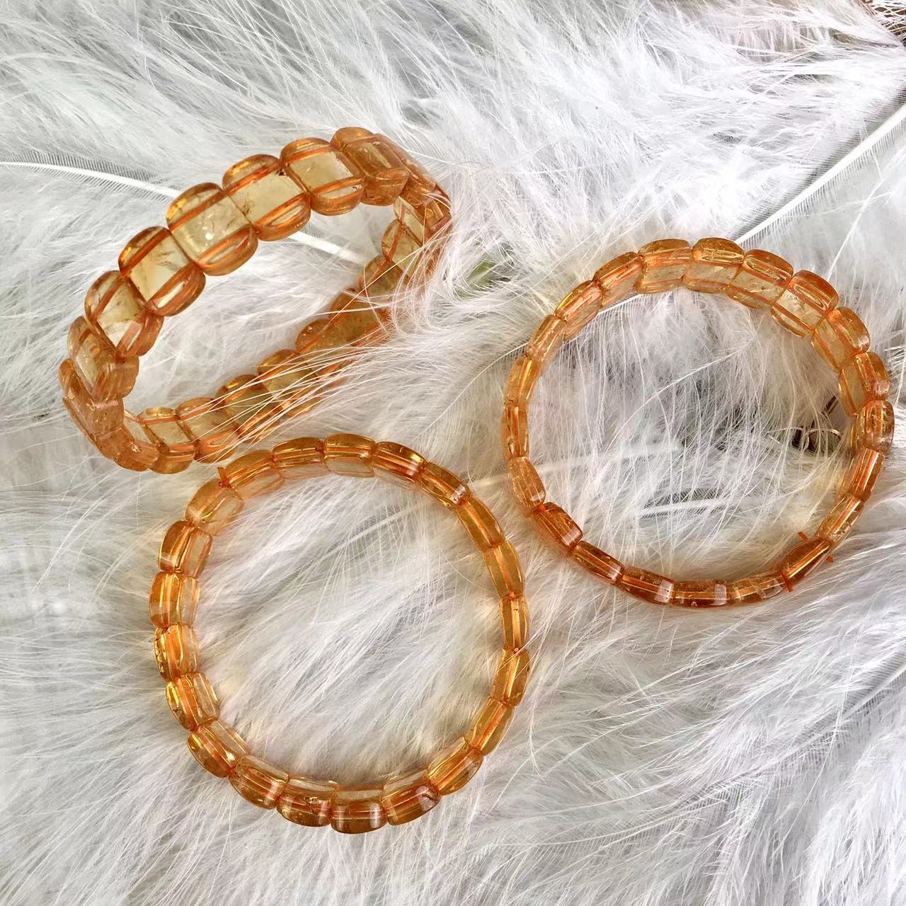 Genuine Rare Top Quality Citrine Bracelets Natural Healing Crystal Citrine Gemstone Bangle for Women Men 11mm