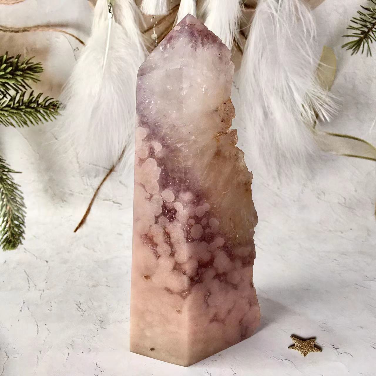 Wholesale  Natural Crystal Pink Amethyst Tower high quality crystal  1kg