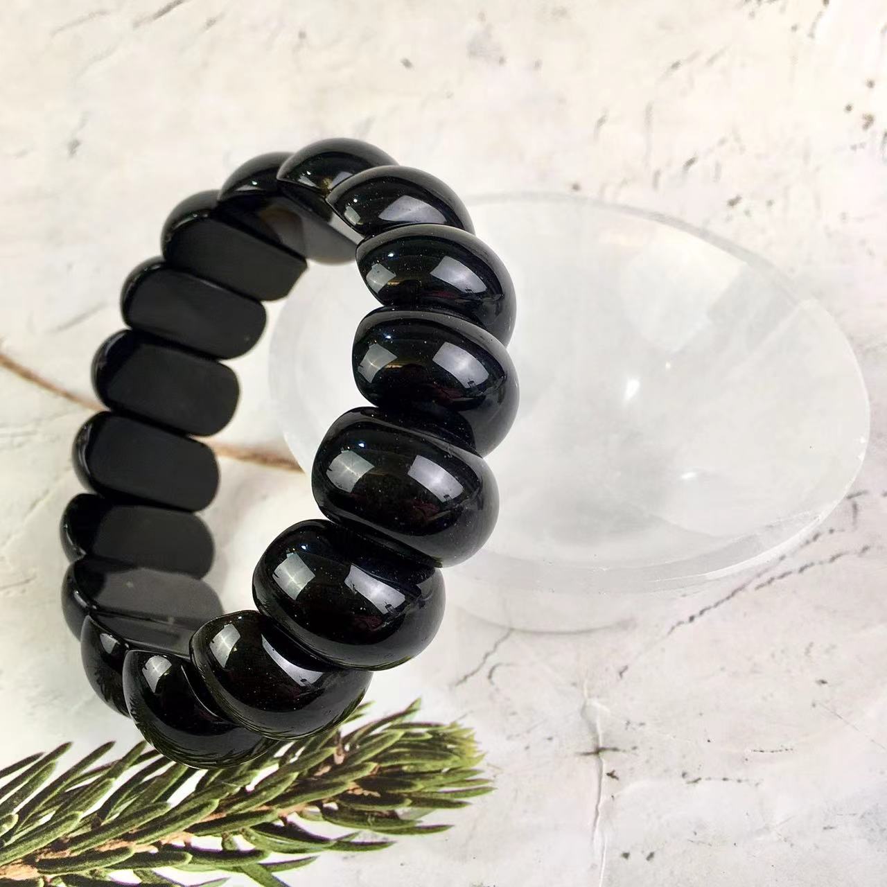 Hot Selling  Bracelet Elastic  Mix tiger eye and Black/Silver Obsidian bracelet and Eagle eye stone Natural crystal