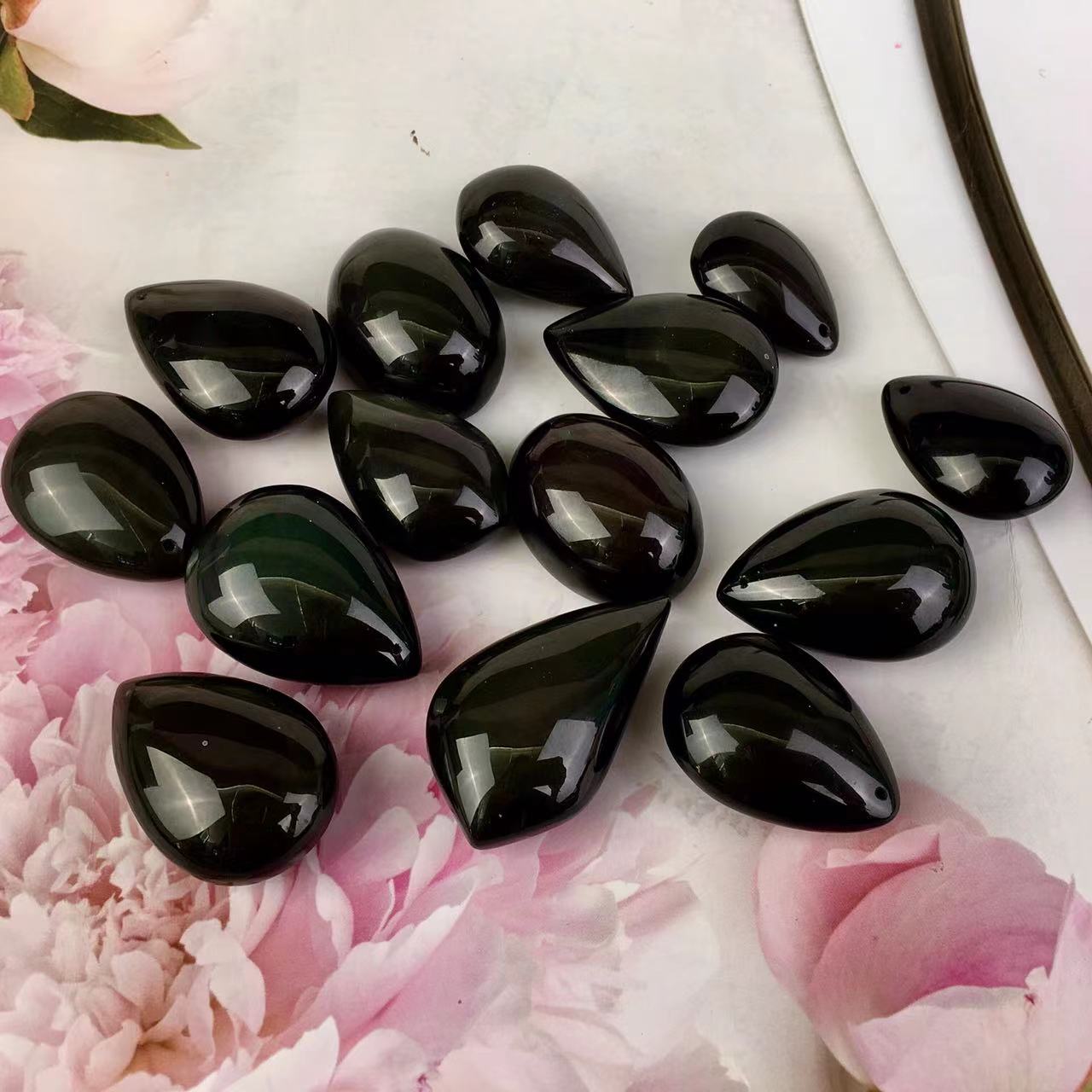 High quality wholesale  Natural Crystal rainbow obsidian pendant For Decoration 1pc