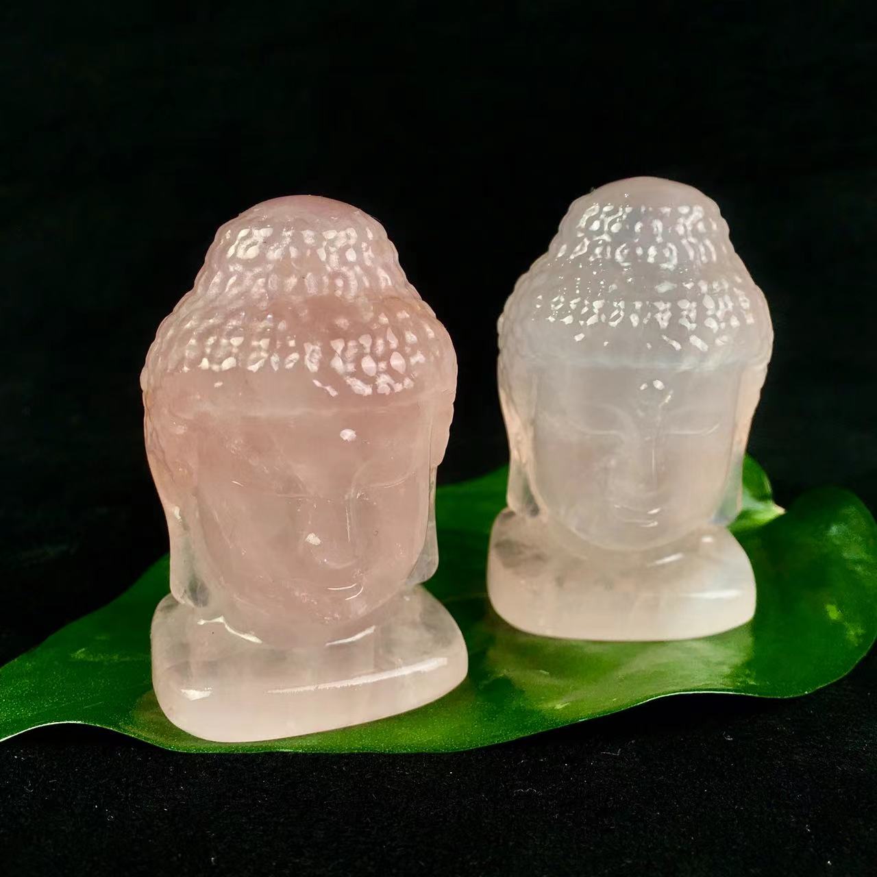 Wholesale Crystal Crafts Buddha Natural Crystal Carving Crystal Buddha Head