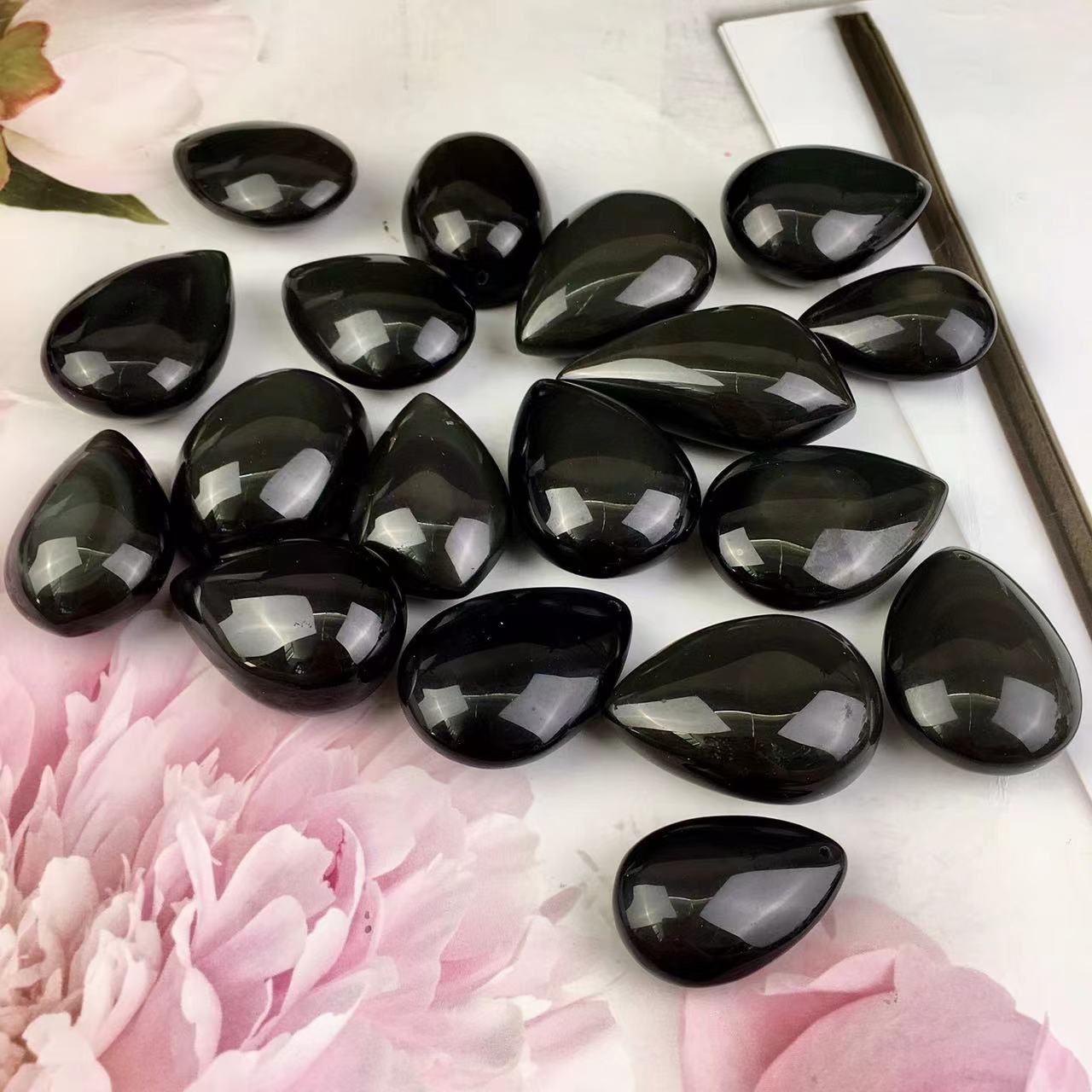 High quality wholesale  Natural Crystal rainbow obsidian pendant For Decoration 1pc