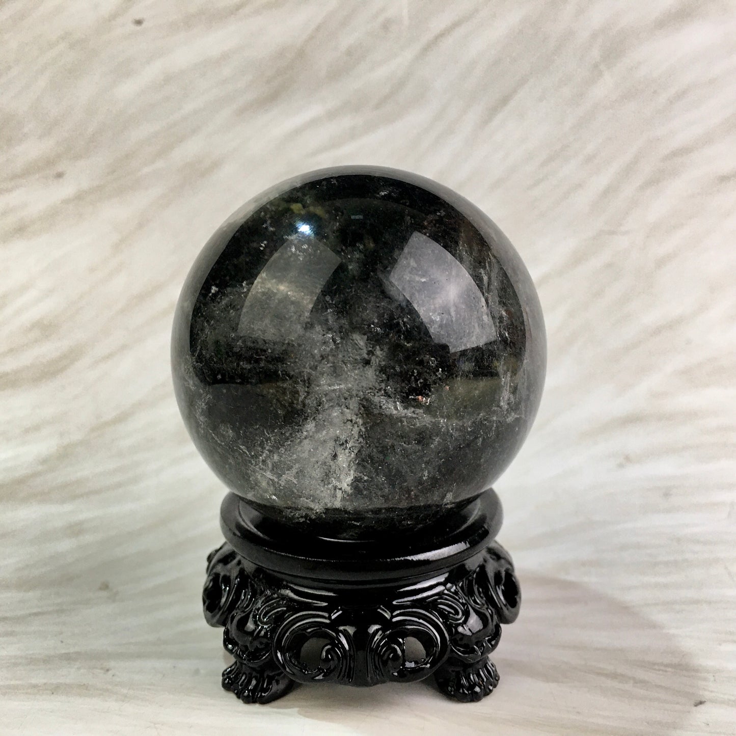 Wholesale high quality reiki natural Green ghost sphere for decoration 1kg