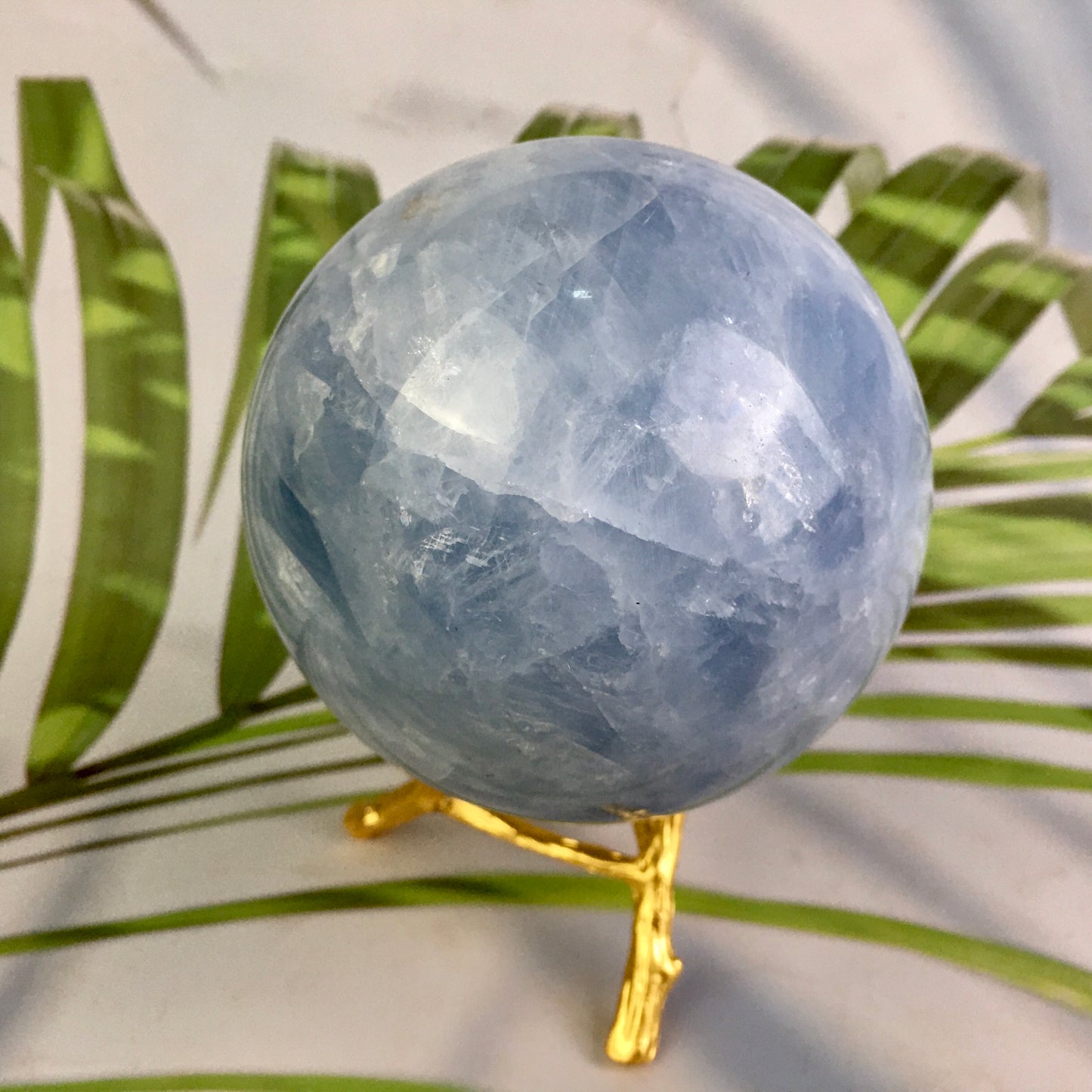 Wholesale Natural Healing Crystal High Quality Blue Calcite Sphere 1kg