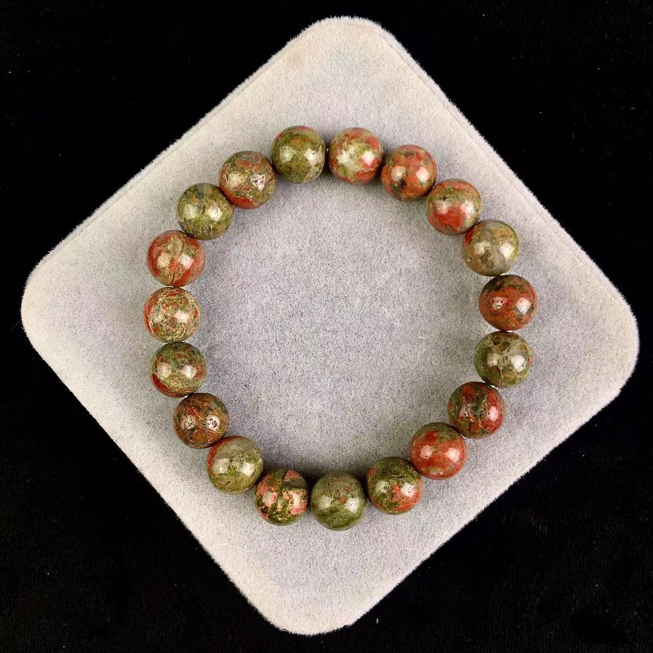 10MM Natural Stone Unakite Beads Handmade Bracelet Chakra Stone Crystal Healing Gemstone Wholesale Gemstone Beaded Bracelet