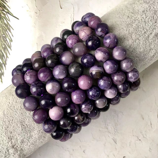 8-10MM Wholesale Crystals Healing Stones Folk Crafts Sugilite Bracelets For Gifts