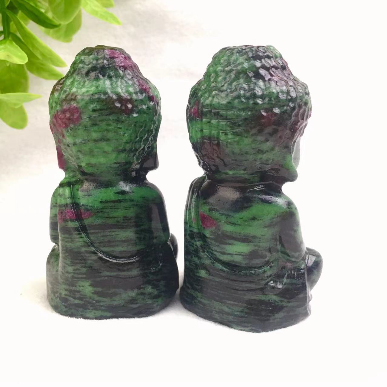 Wholesale high quality reiki natural crystal carving  ruby zostite buddha for decoraiotion